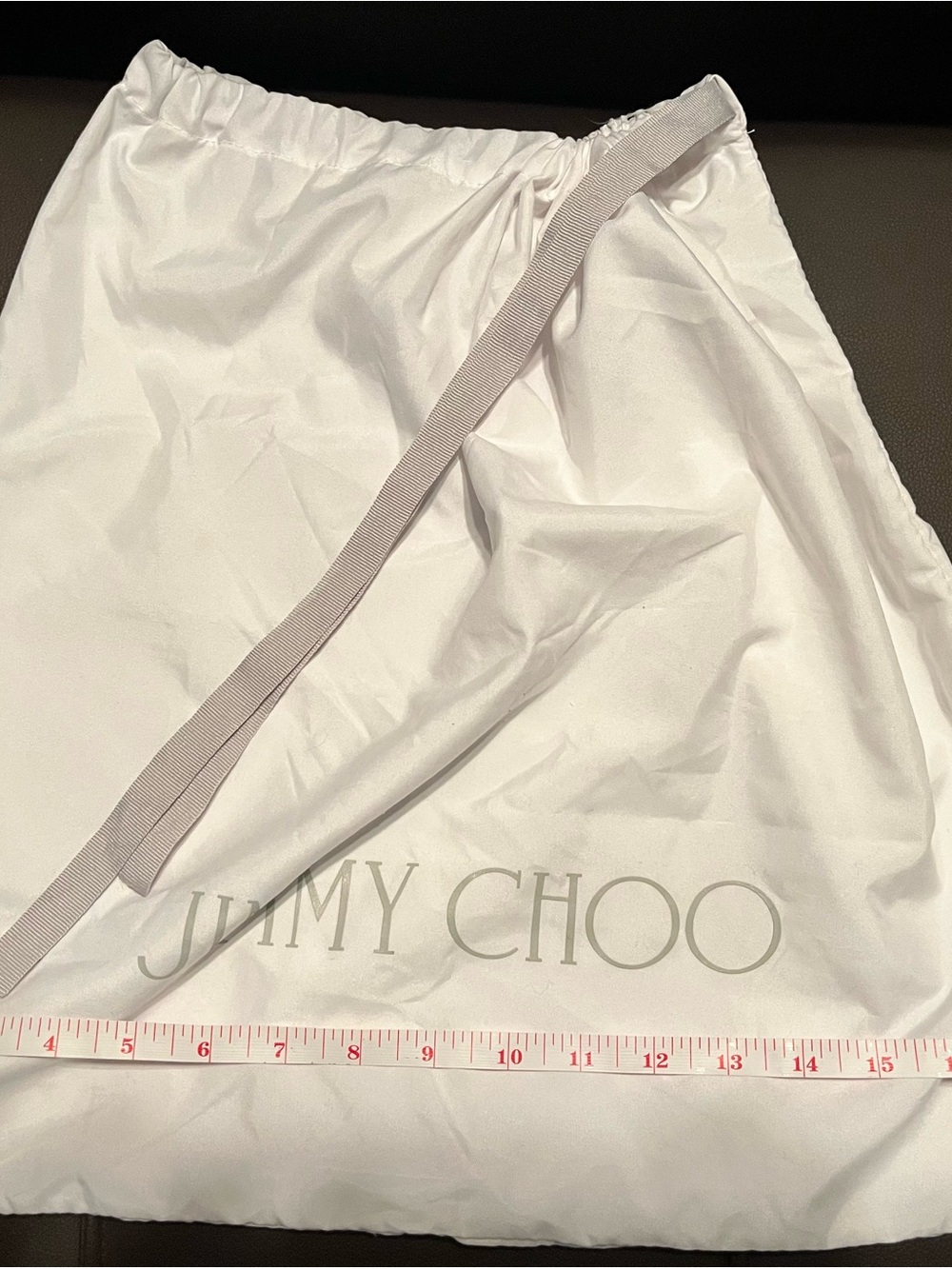 Jimmy Choo White Drawstring Dust Bag